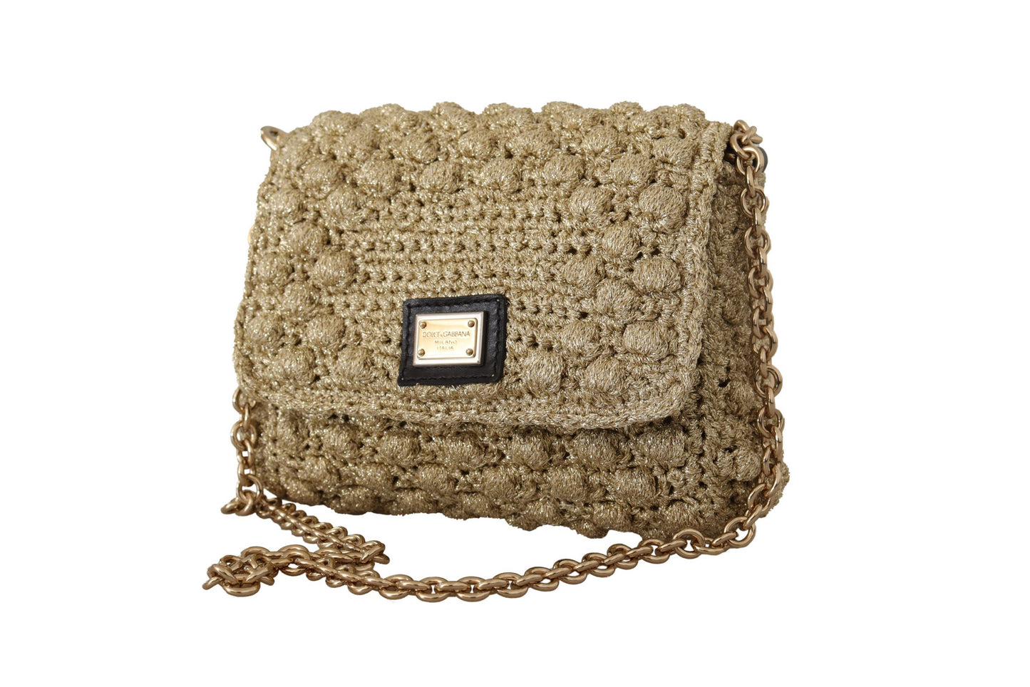 Dolce & Gabbana Elegant Gold Evening Clutch