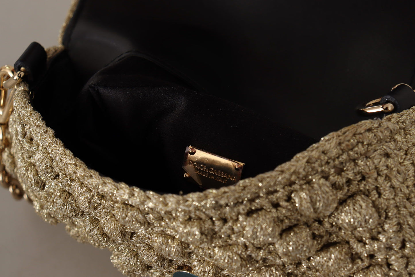 Dolce & Gabbana Elegant Gold Evening Clutch