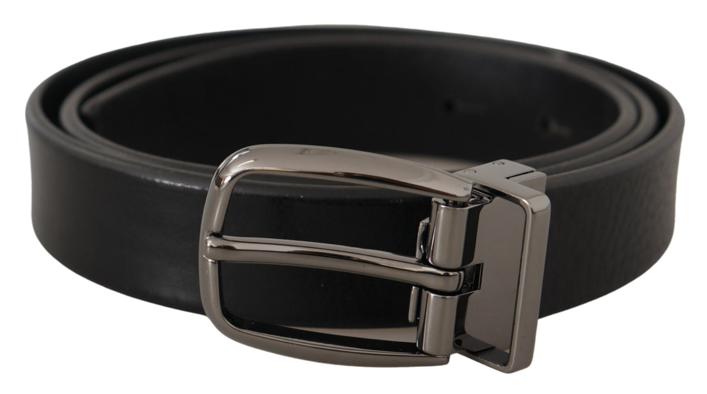 Dolce & Gabbana Elegant Black Leather Belt