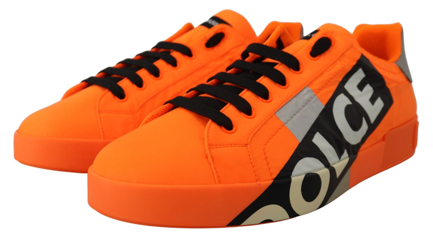 Dolce & Gabbana Elegant Orange Casual Sneakers