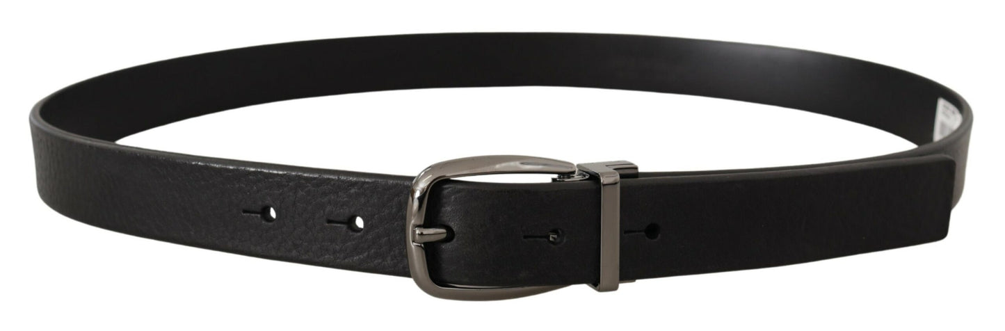 Dolce & Gabbana Elegant Black Leather Belt