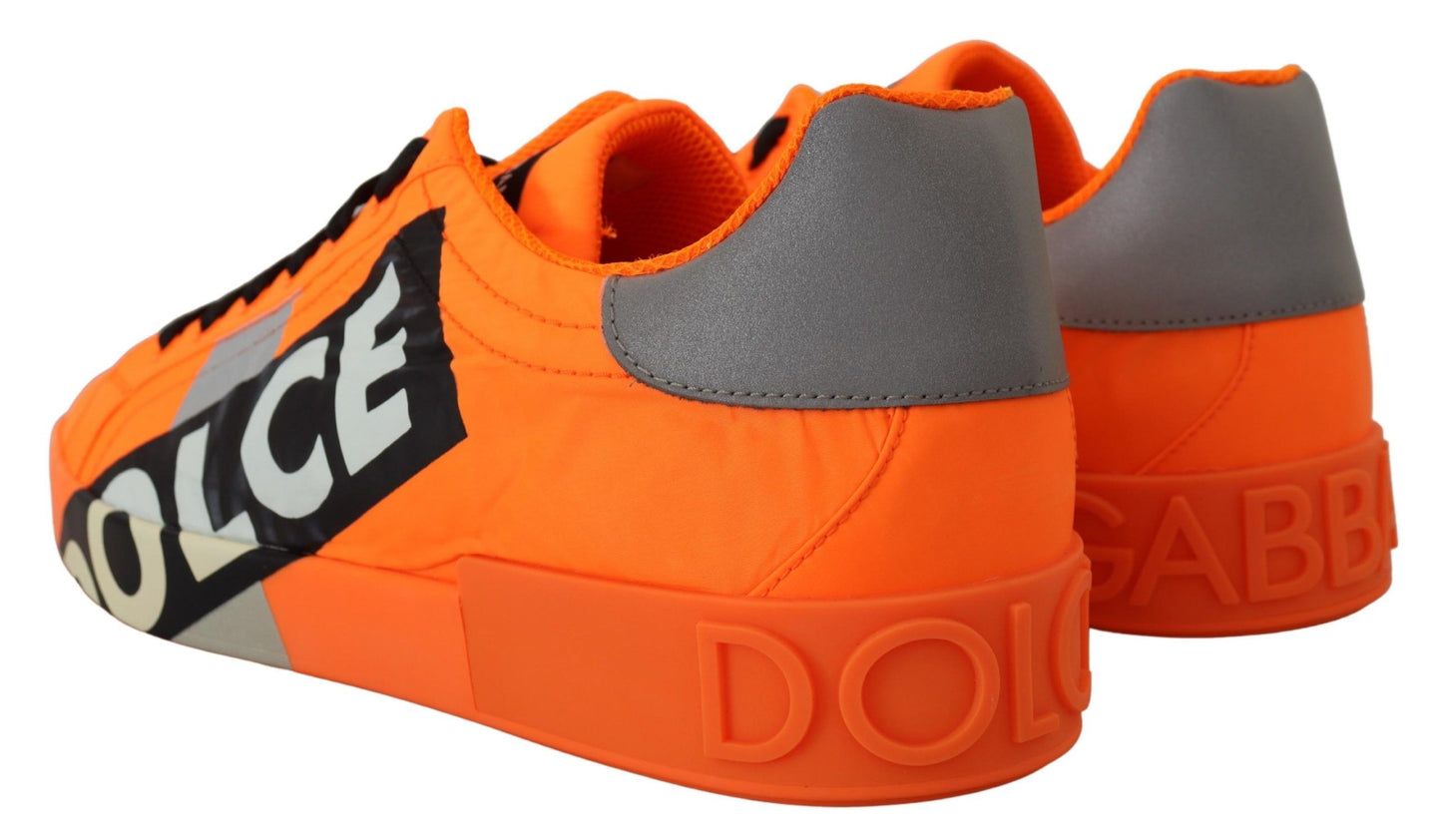 Dolce & Gabbana Elegant Orange Casual Sneakers