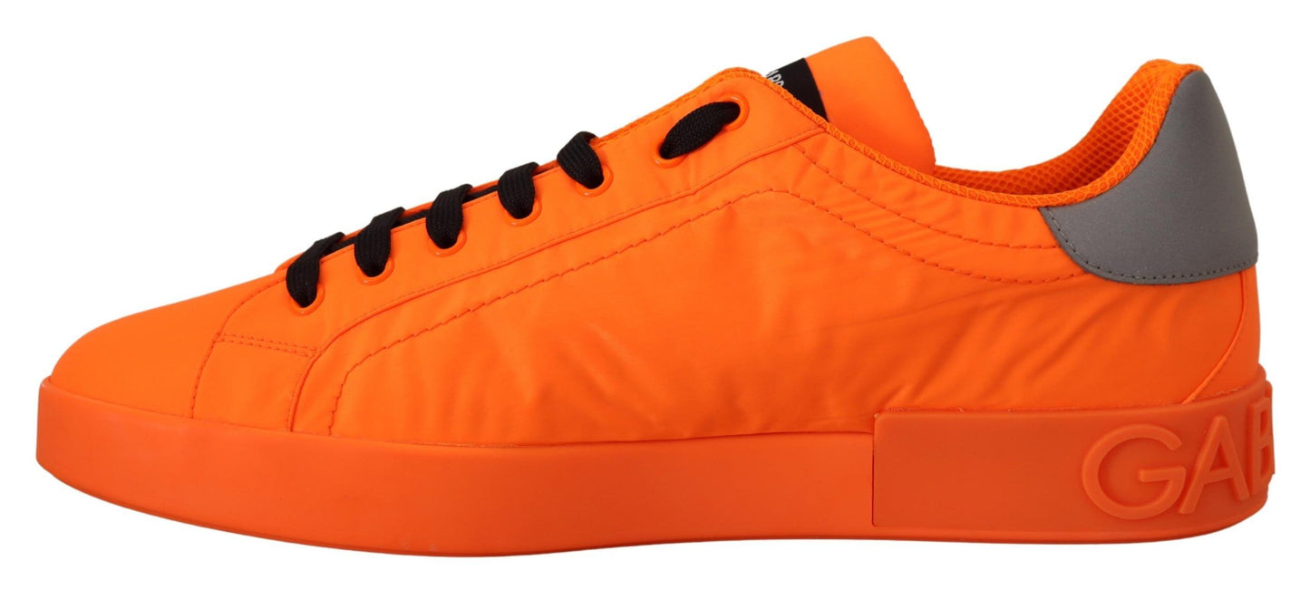 Dolce & Gabbana Elegant Orange Casual Sneakers