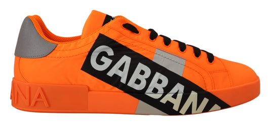 Dolce & Gabbana Elegant Orange Casual Sneakers