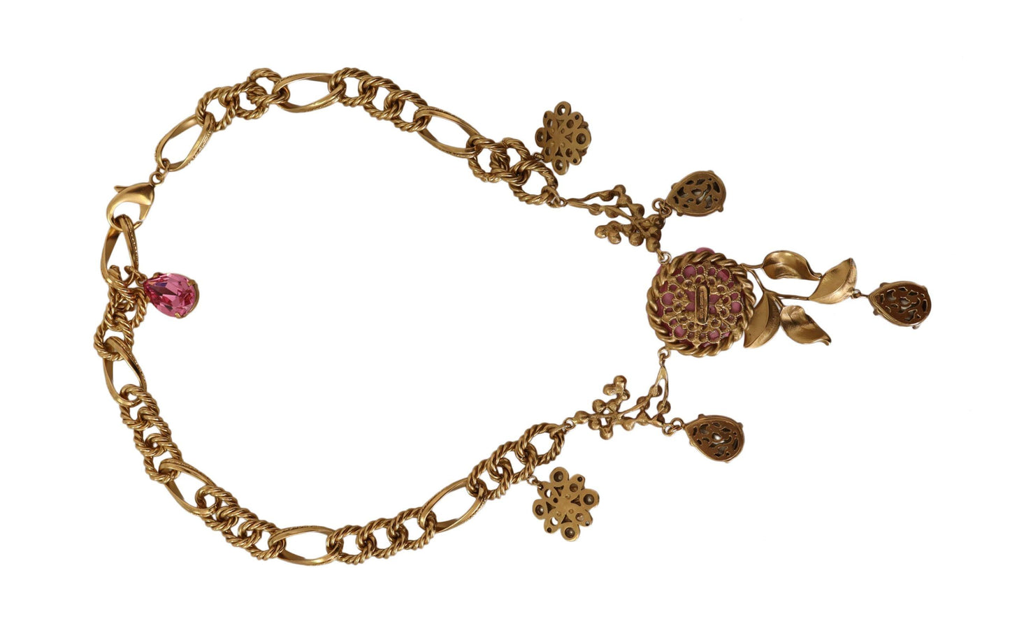 Dolce & Gabbana Elegant Floral Crystal Necklace