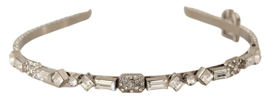 Dolce & Gabbana Elegant Silver Crystal Headband