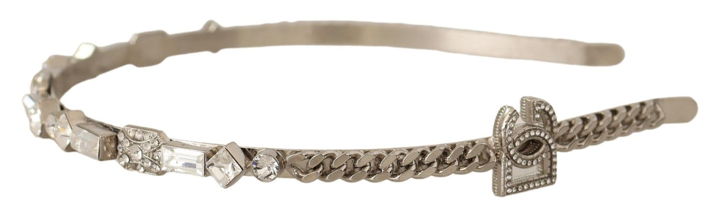 Dolce & Gabbana Elegant Silver Crystal Headband