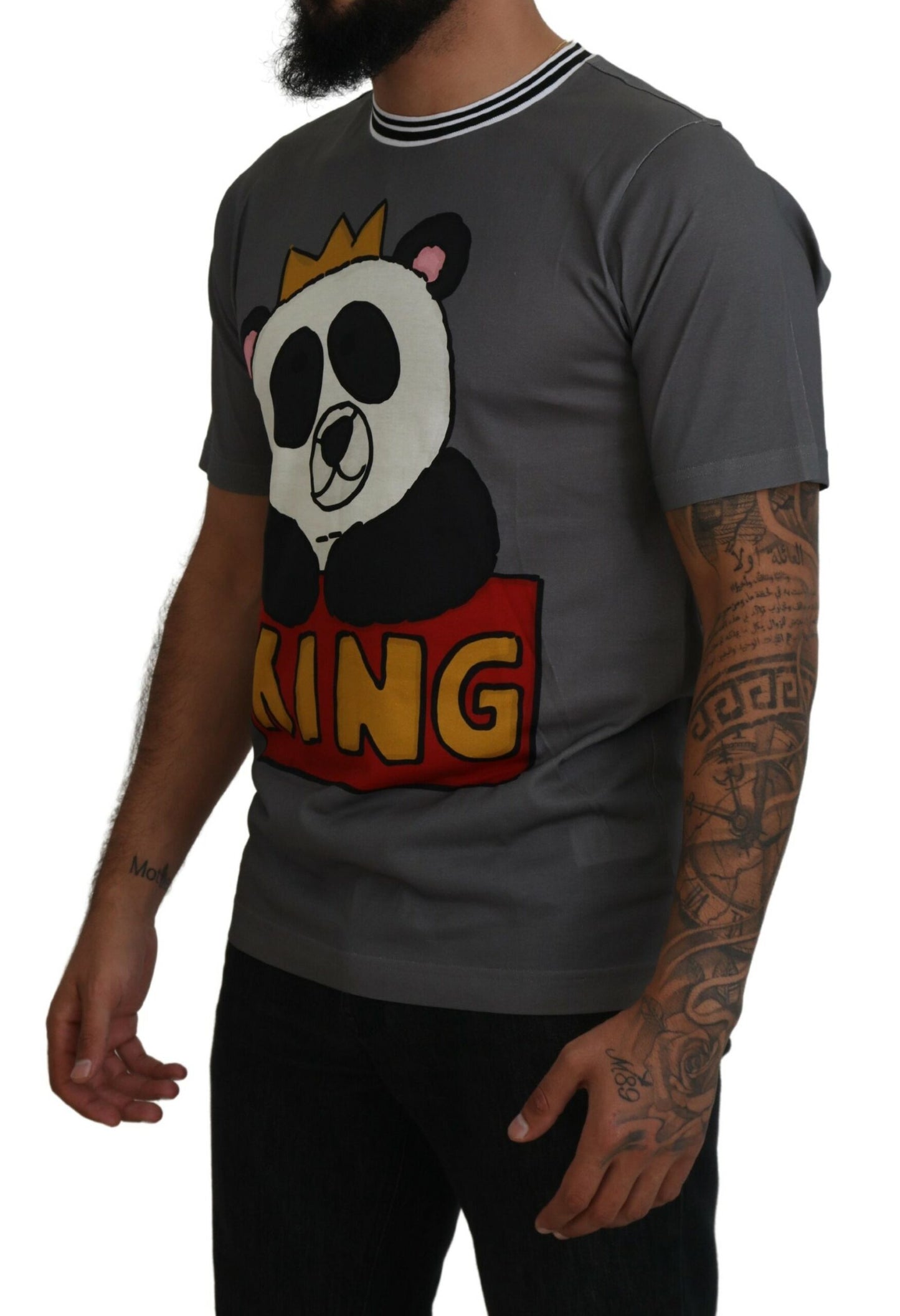 Dolce & Gabbana Elegant Panda King Crew Neck Tee