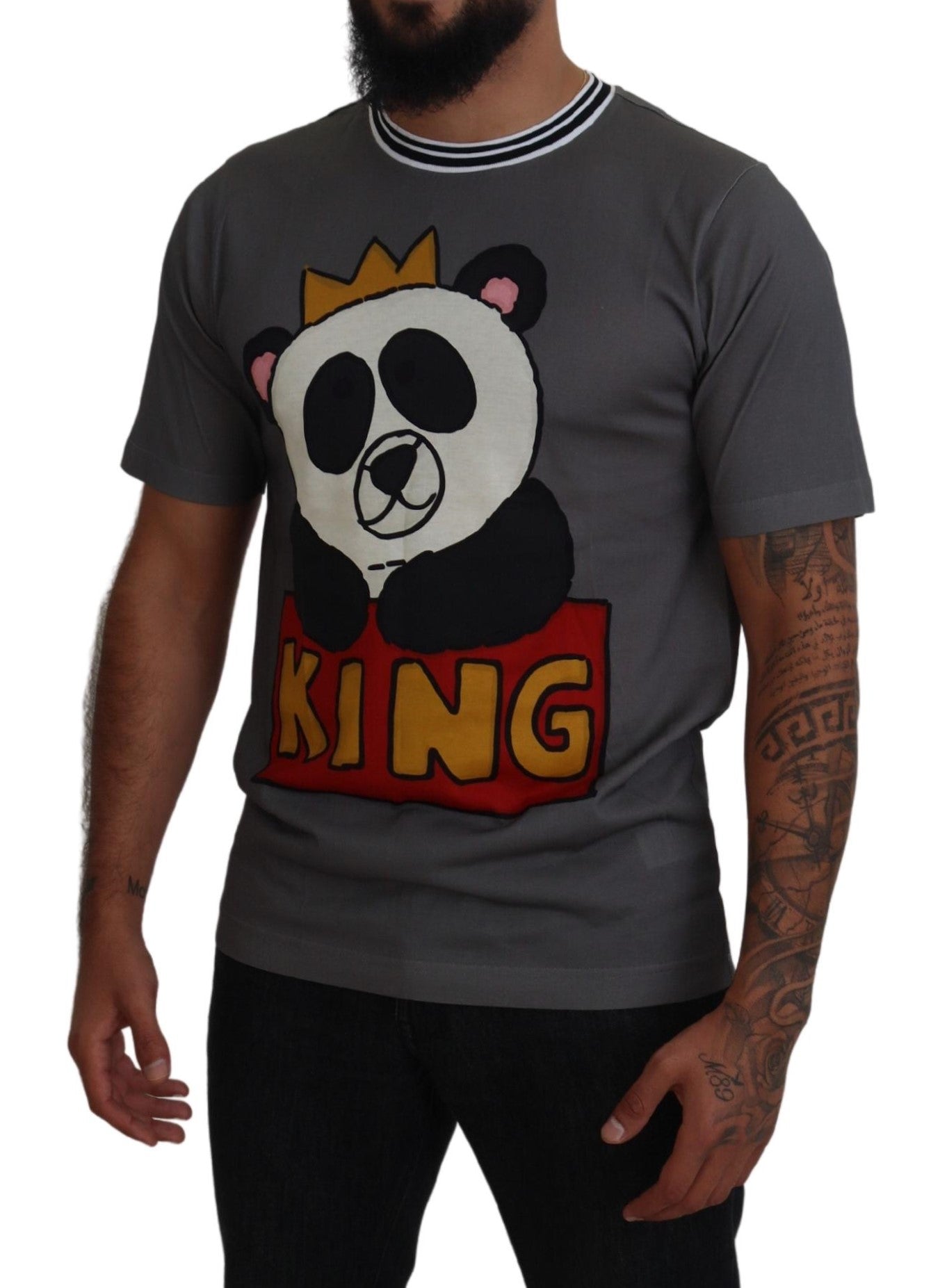 Dolce & Gabbana Elegant Panda King Crew Neck Tee