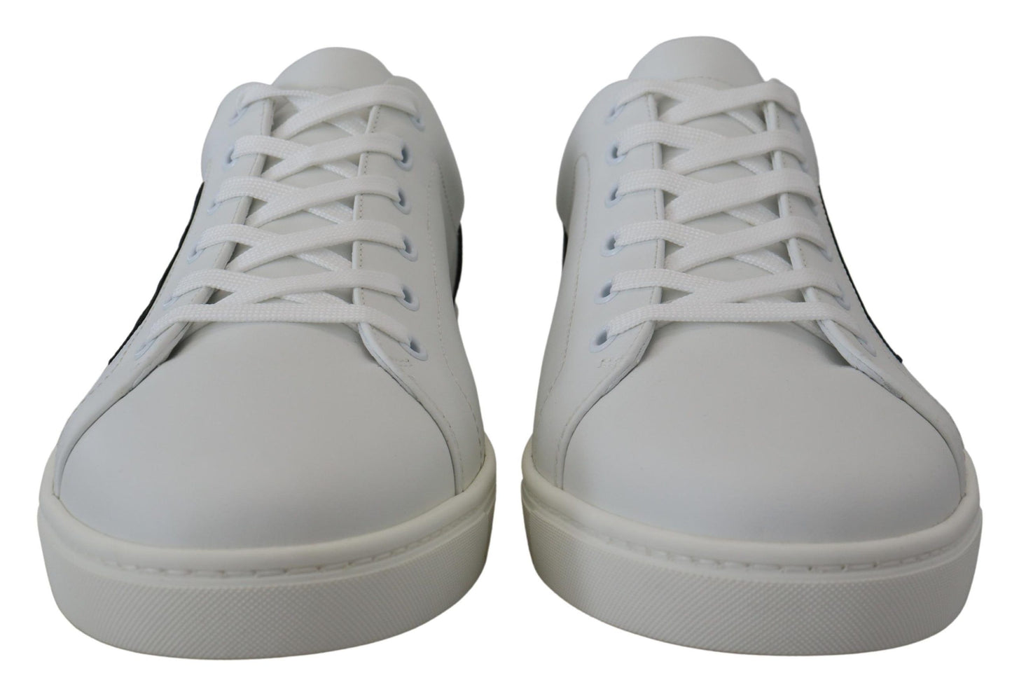 Dolce & Gabbana Chic White Leather Low-Top Sneakers