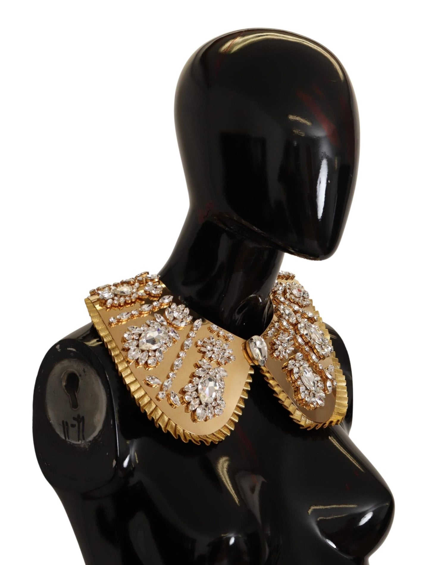 Dolce & Gabbana Glamorous Crystal Embellished Gold Collar