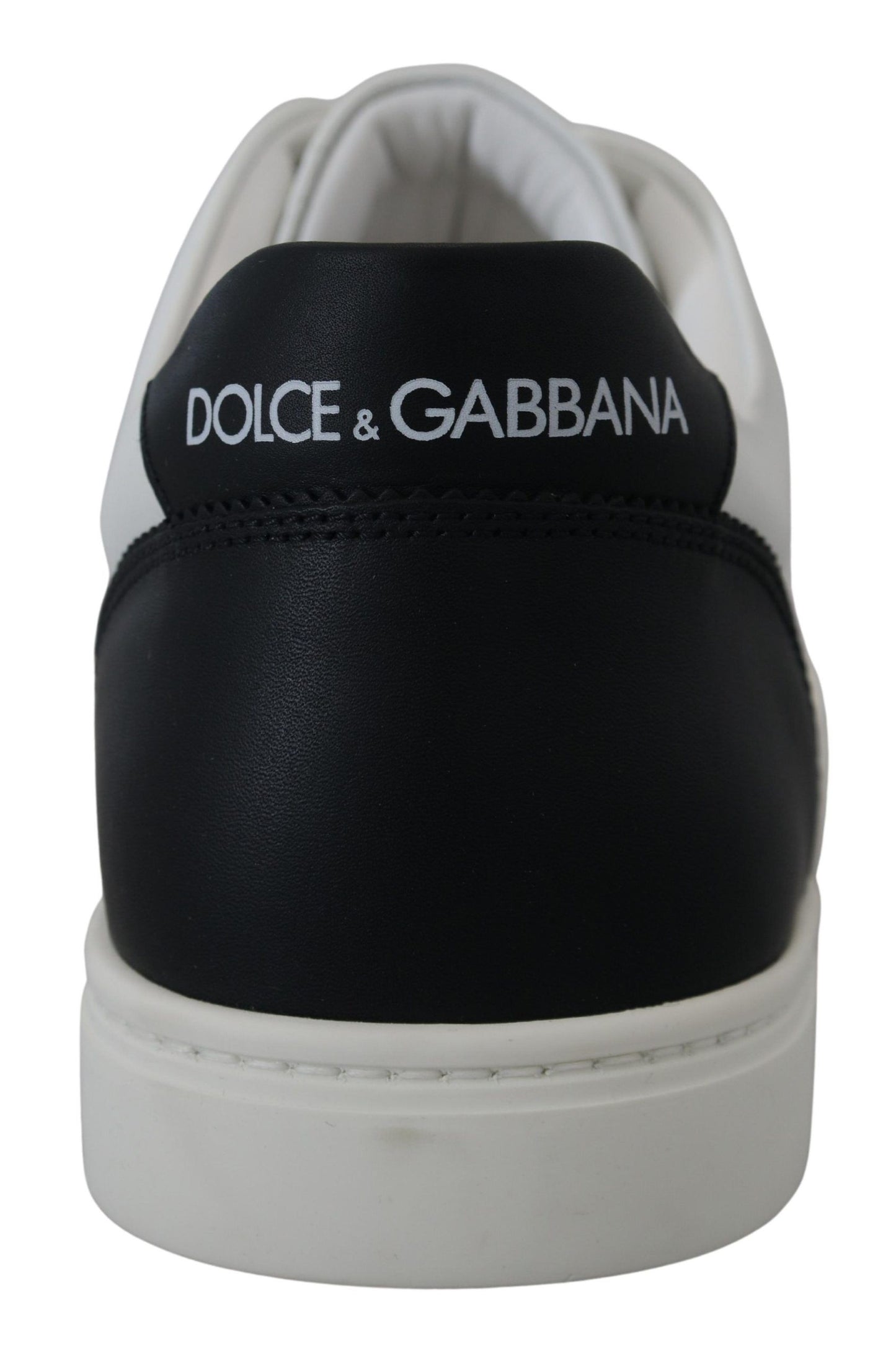 Dolce & Gabbana Chic White Leather Low-Top Sneakers