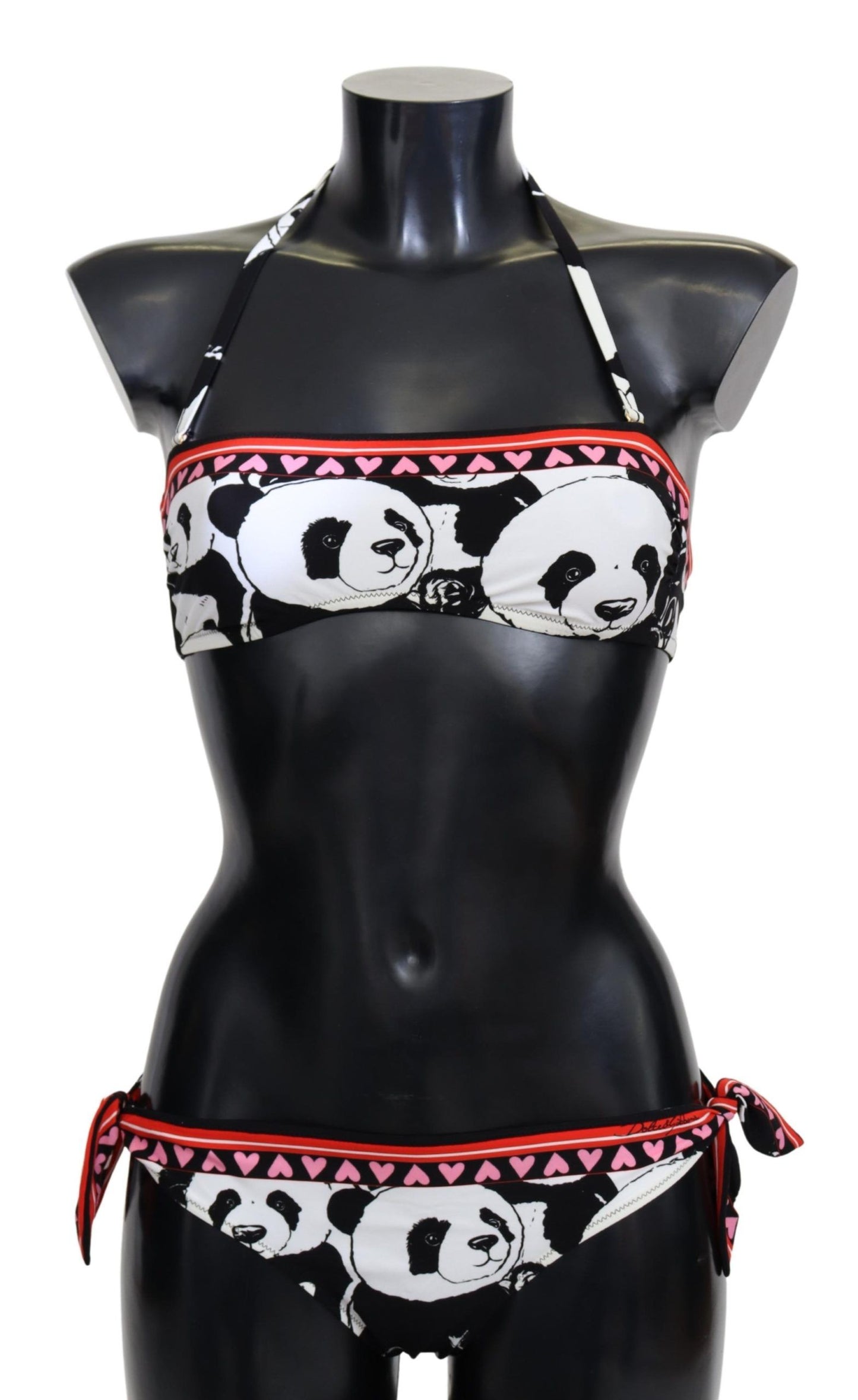 Dolce & Gabbana Chic Panda Print Two Piece Bikini Set