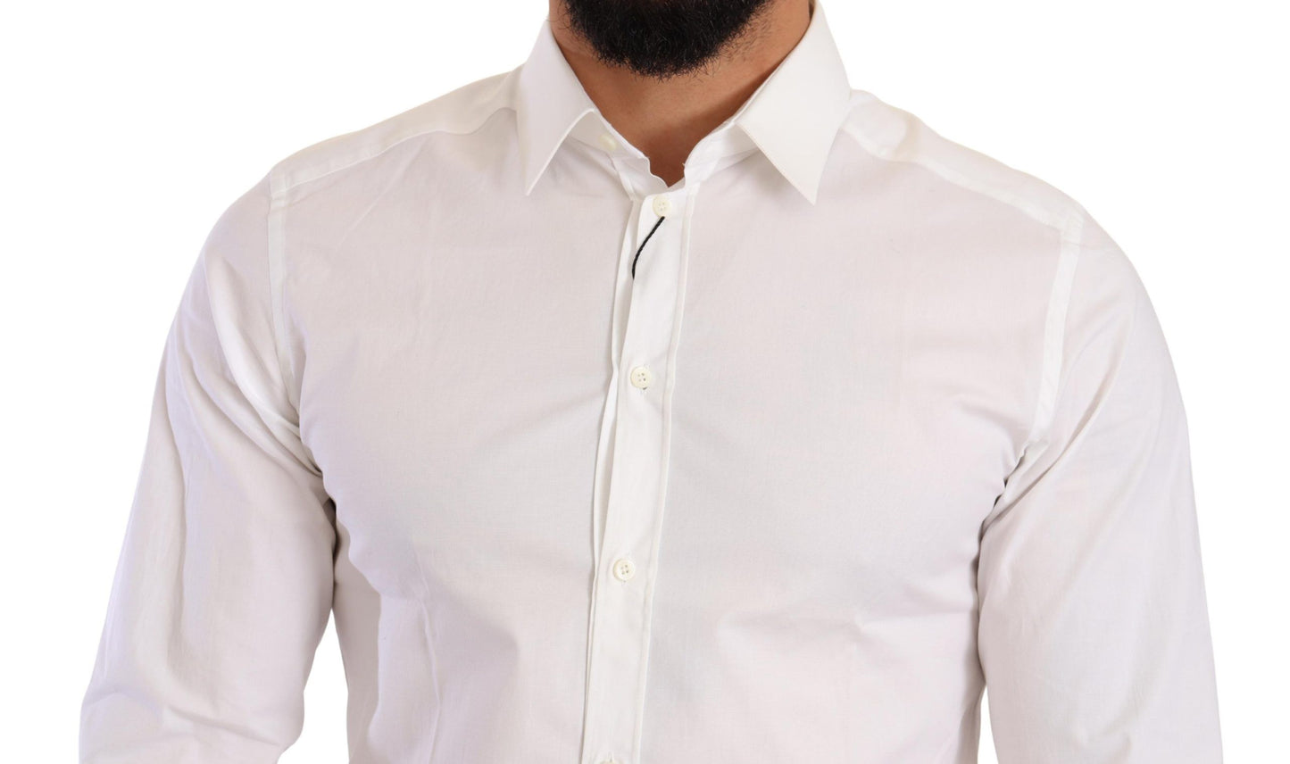 Dolce & Gabbana Elegant Slim Fit White Dress Shirt