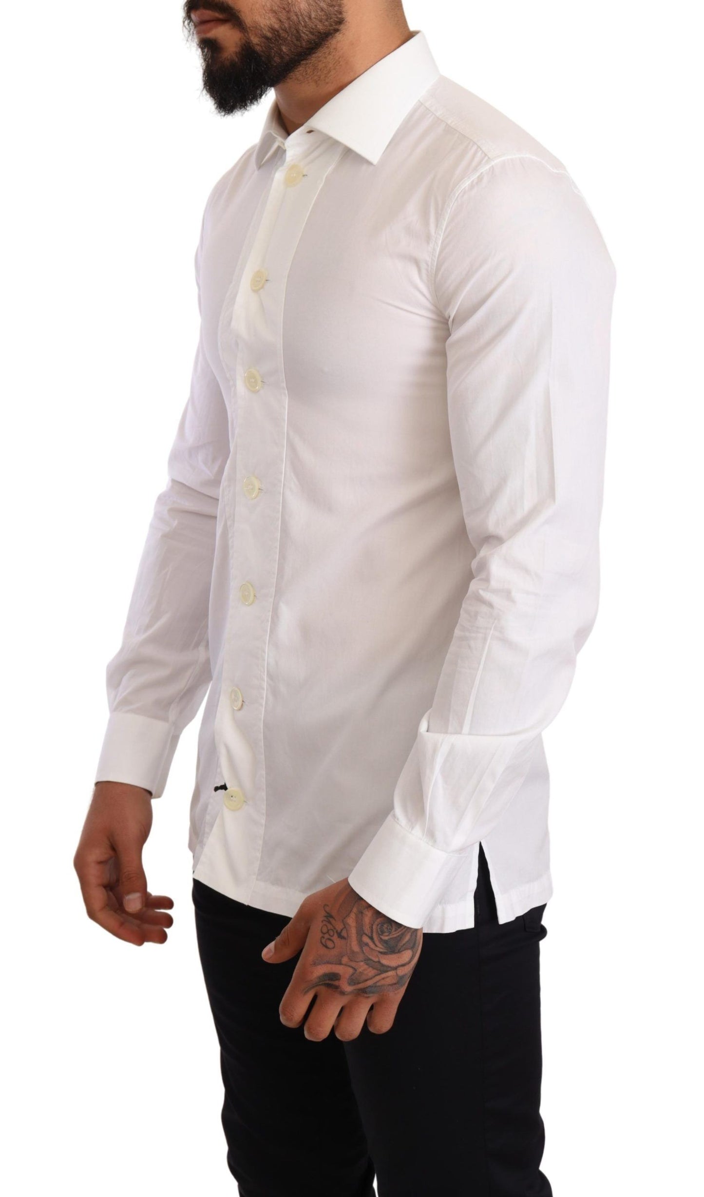 Dolce & Gabbana Elegant White Slim Fit Dress Shirt