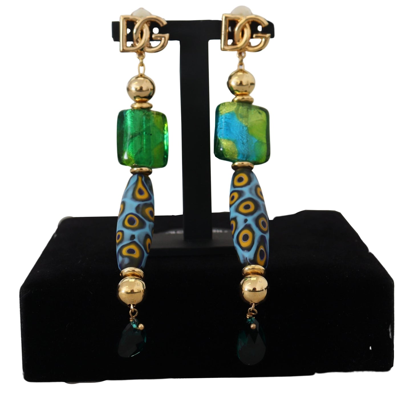 Dolce & Gabbana Elegant Sicilian Motif Clip-On Earrings