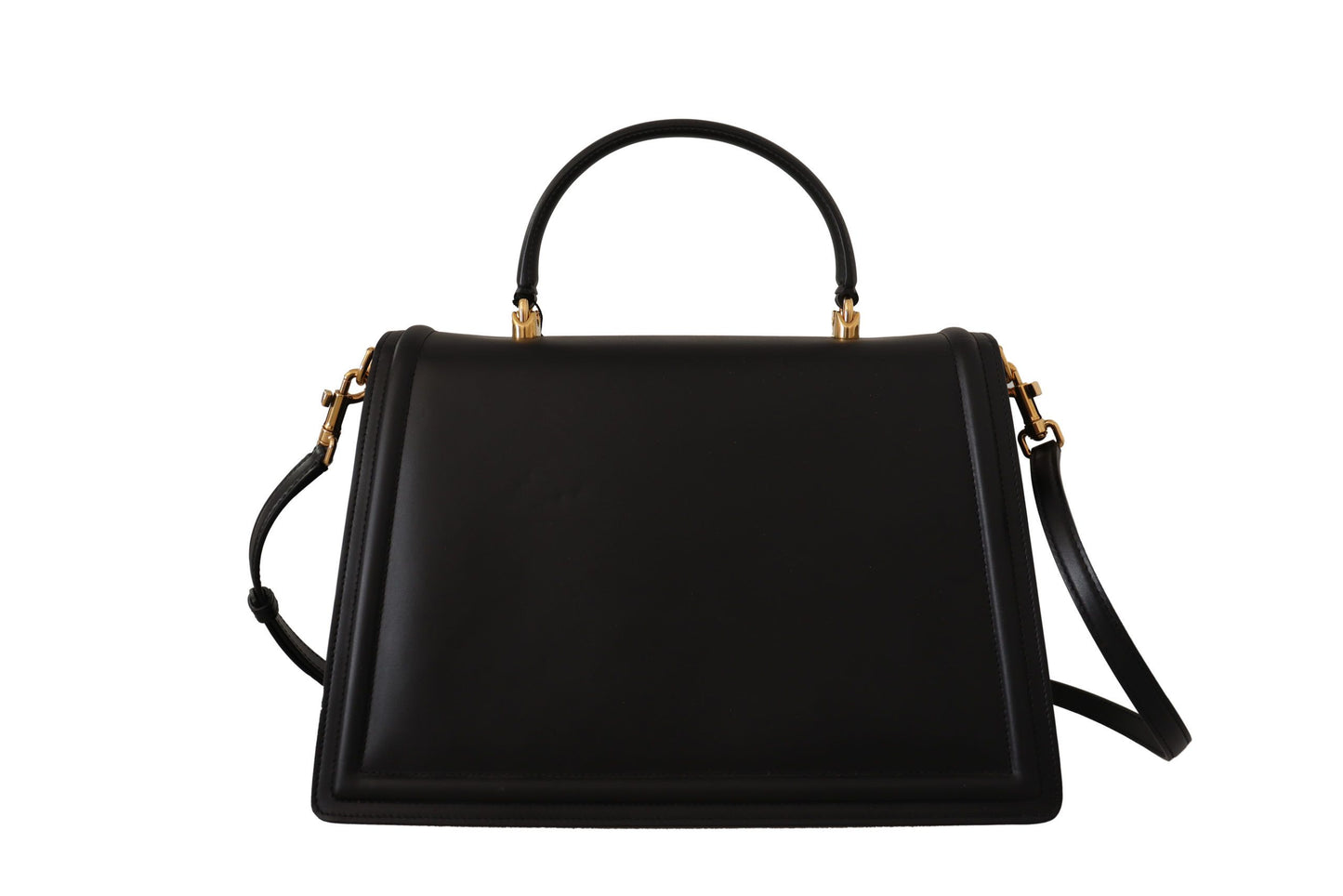 Dolce & Gabbana Elegant Black Devotion Leather Shoulder Bag