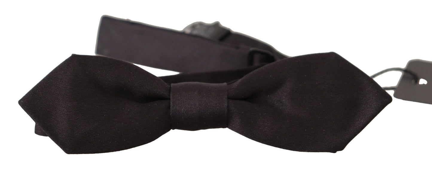 Dolce & Gabbana Elegant Black Silk Bow Tie