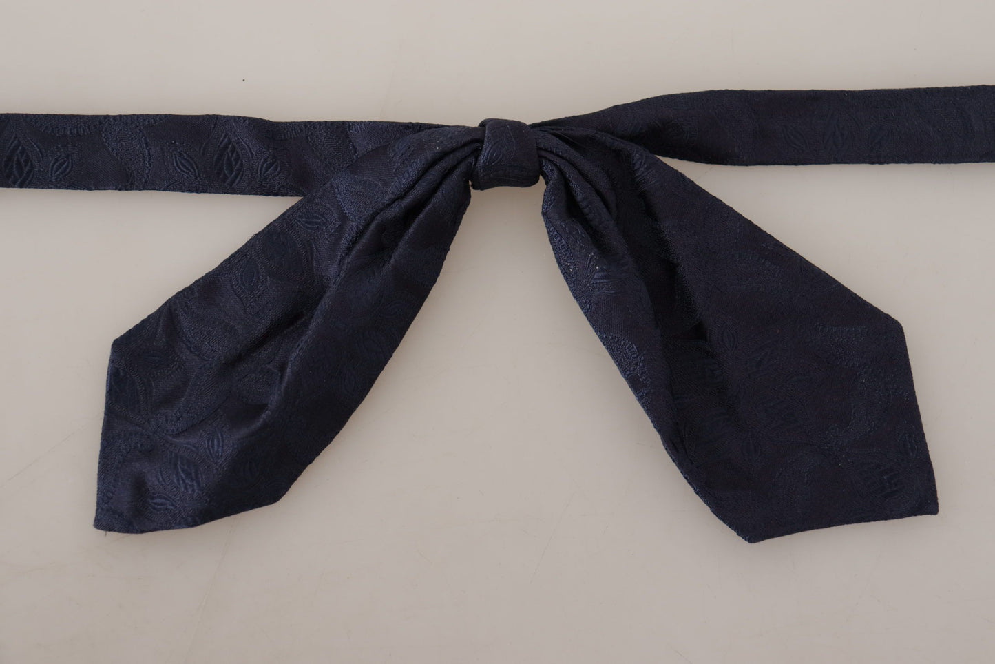 Dolce & Gabbana Elegant Silk Blue Floral Bow Tie