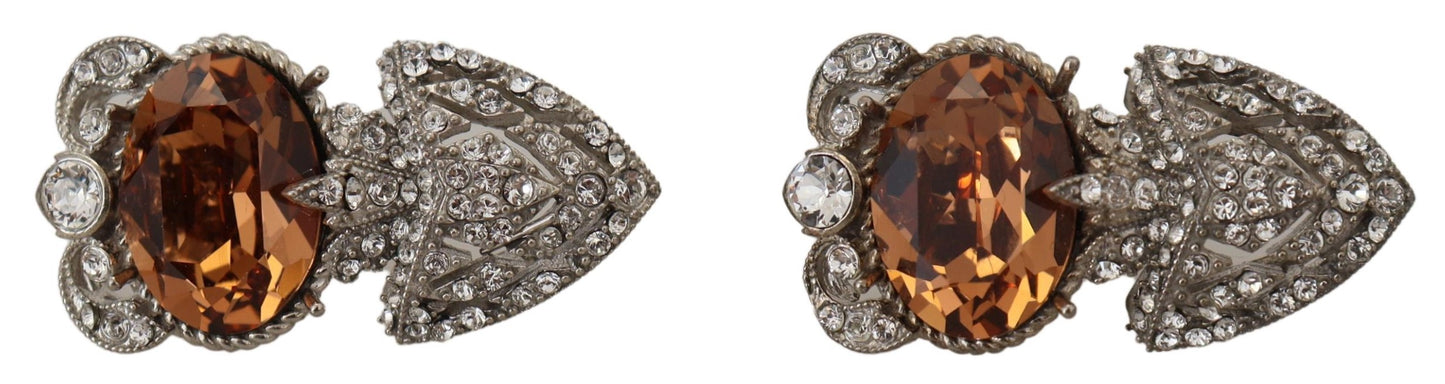 Dolce & Gabbana Elegant Sicily Floral Sterling Earrings