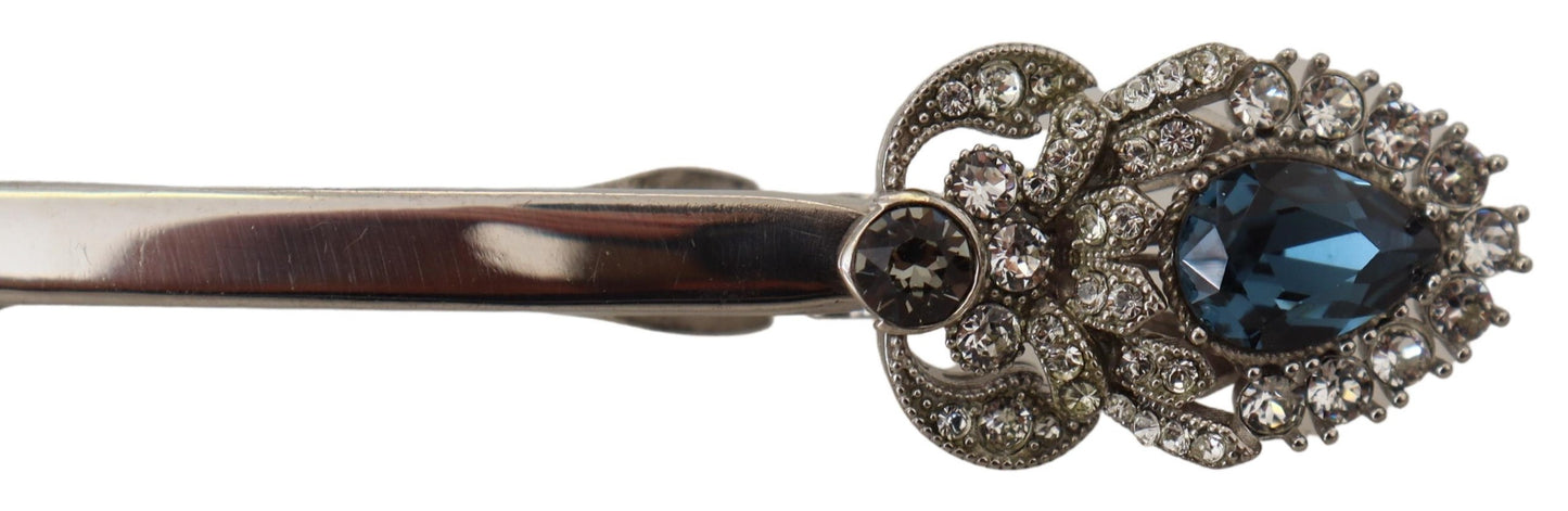 Dolce & Gabbana Elegant Silver Glass Brooch Pin