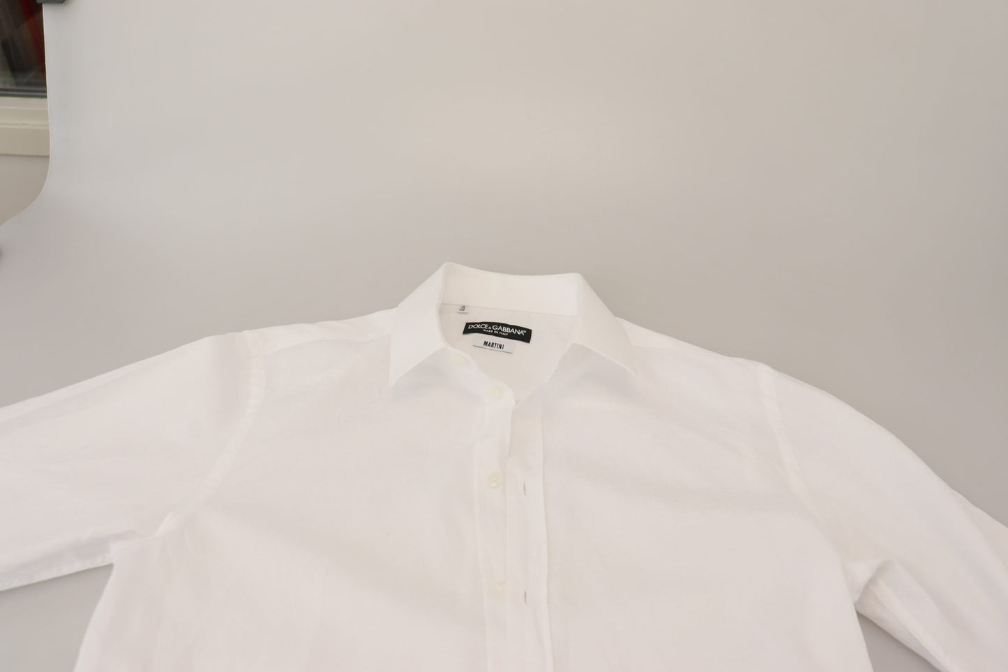 Dolce & Gabbana Elegant Slim Fit White Cotton Shirt