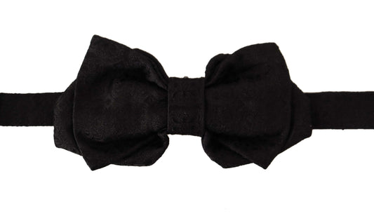 Dolce & Gabbana Elegant Silk Black Bow Tie