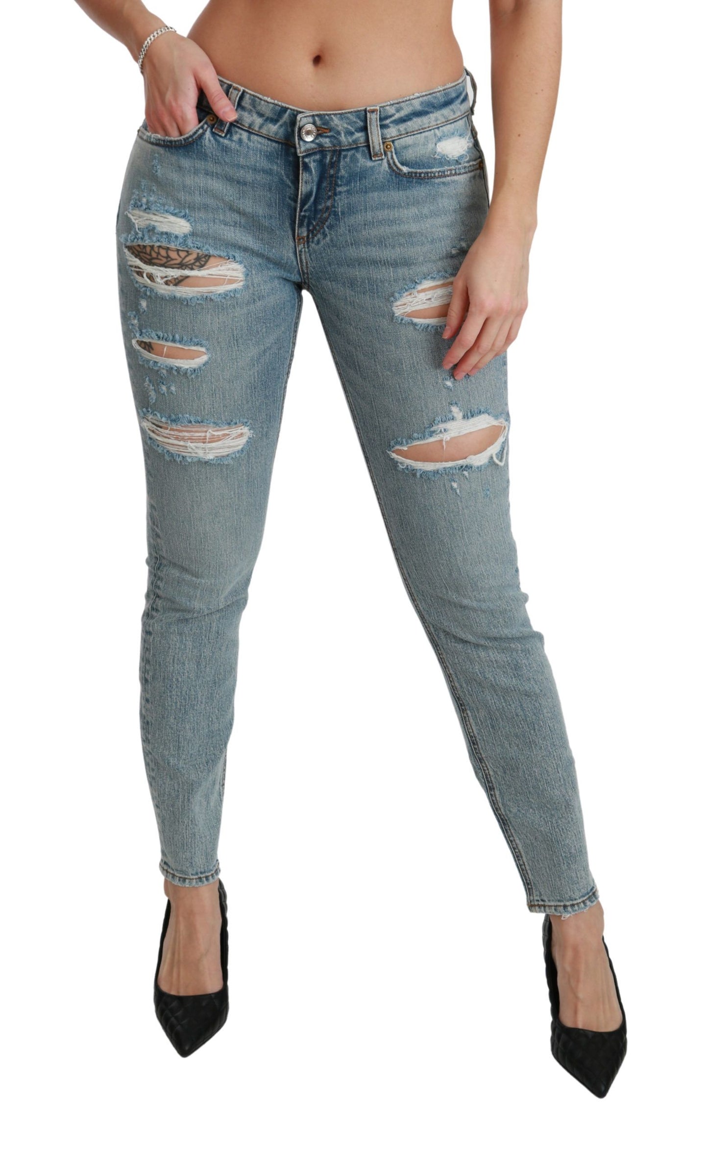 Dolce & Gabbana Chic Slim-Fit Stretch Skinny Jeans