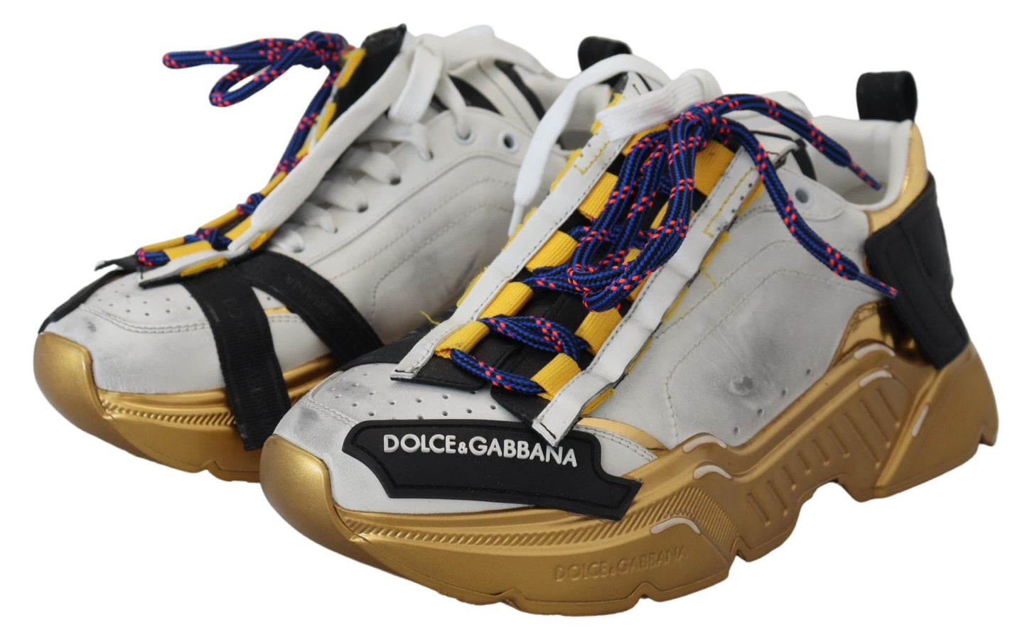 Dolce & Gabbana Sleek Daymaster Casual Sneakers in Black & Yellow