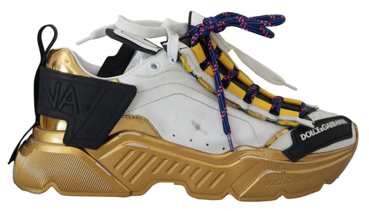 Dolce & Gabbana Sleek Daymaster Casual Sneakers in Black & Yellow