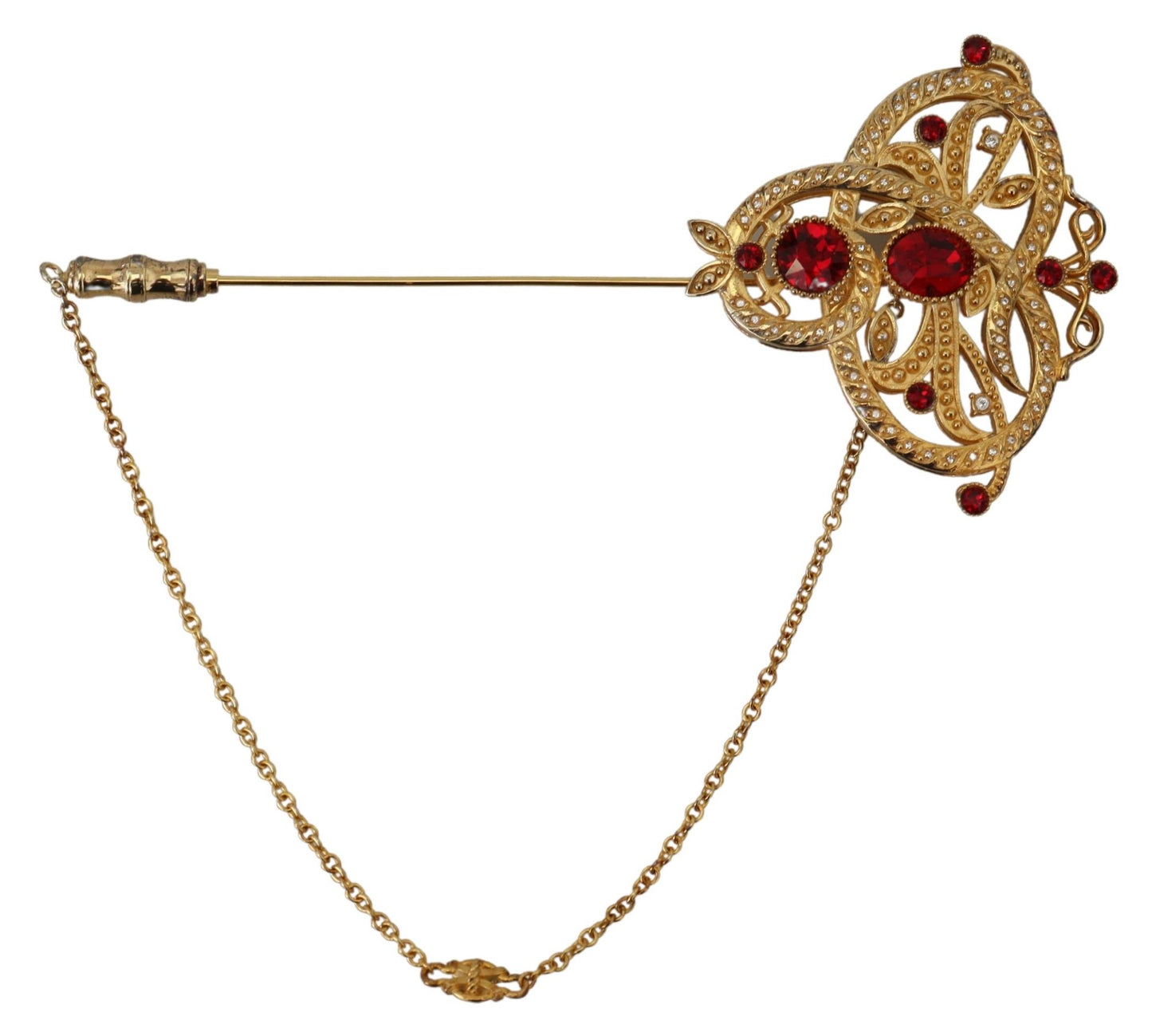 Dolce & Gabbana Elegant Gold-Tone Silver Brooch Pin