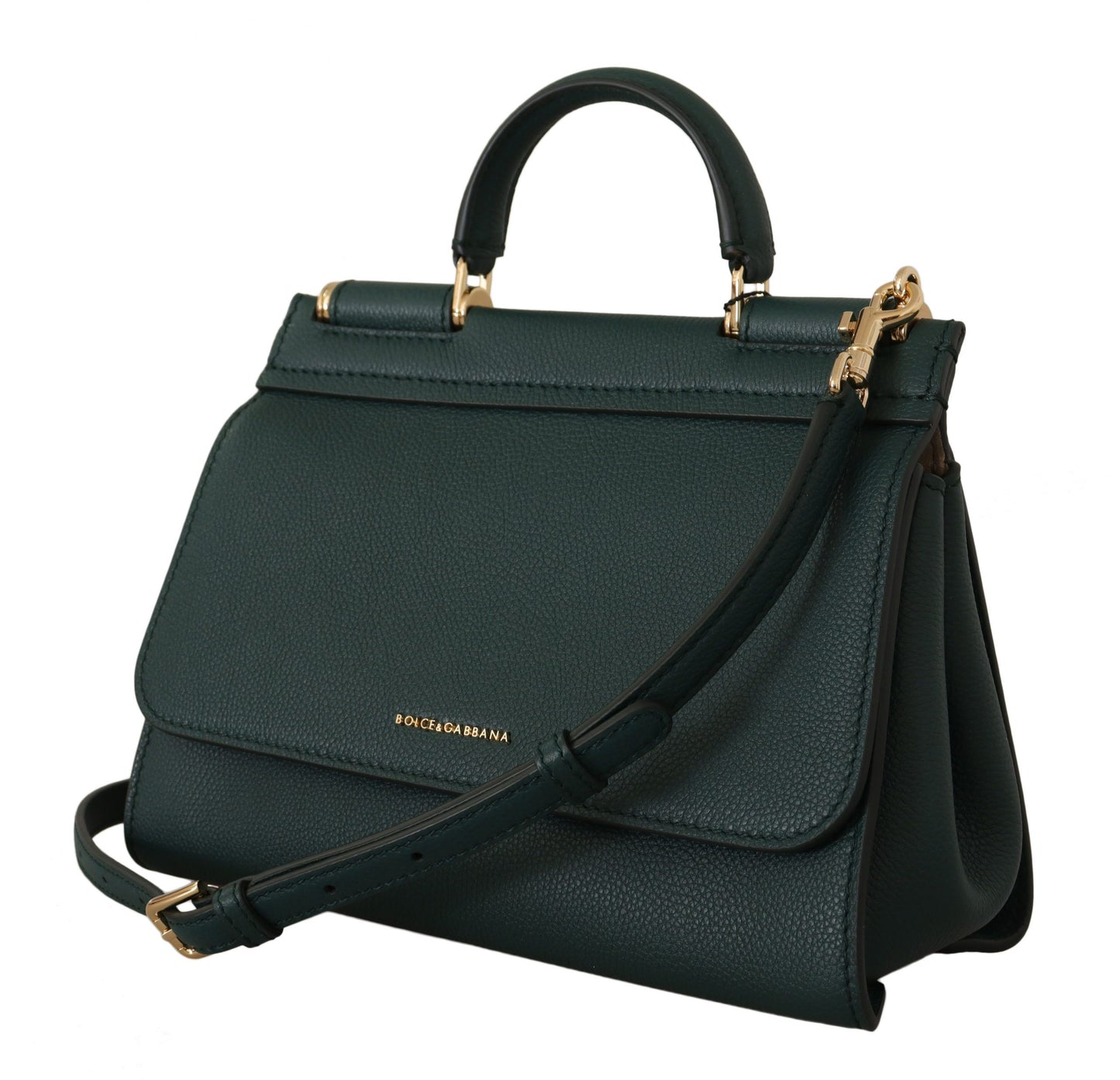 Dolce & Gabbana Enchanting Green Leather Sicily Shoulder Bag