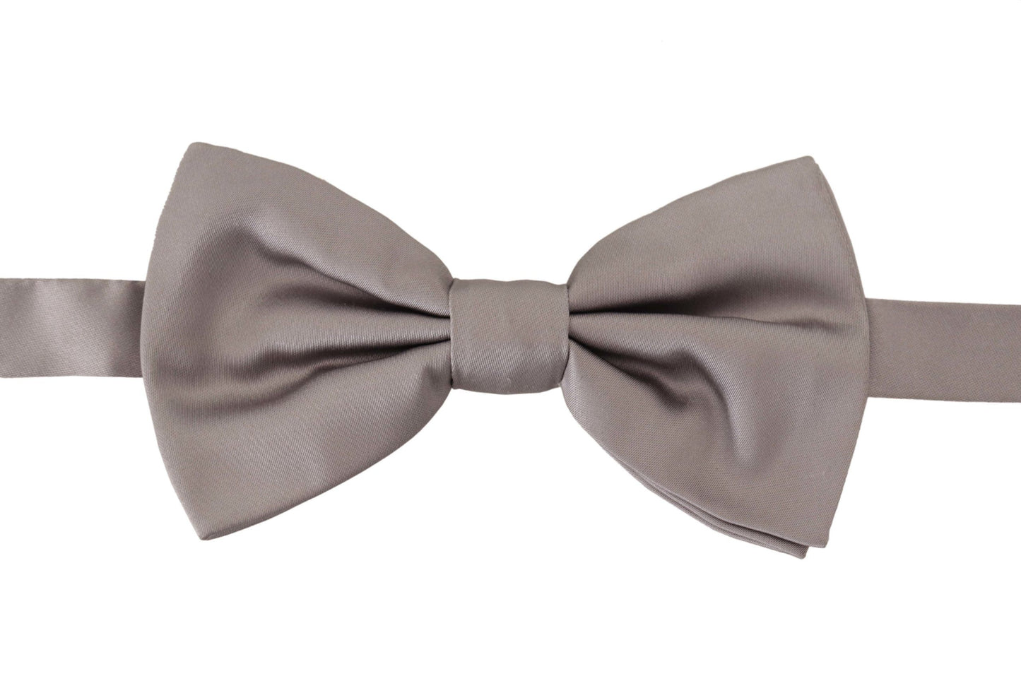 Dolce & Gabbana Elegant Gray Silk Tied Bow Tie