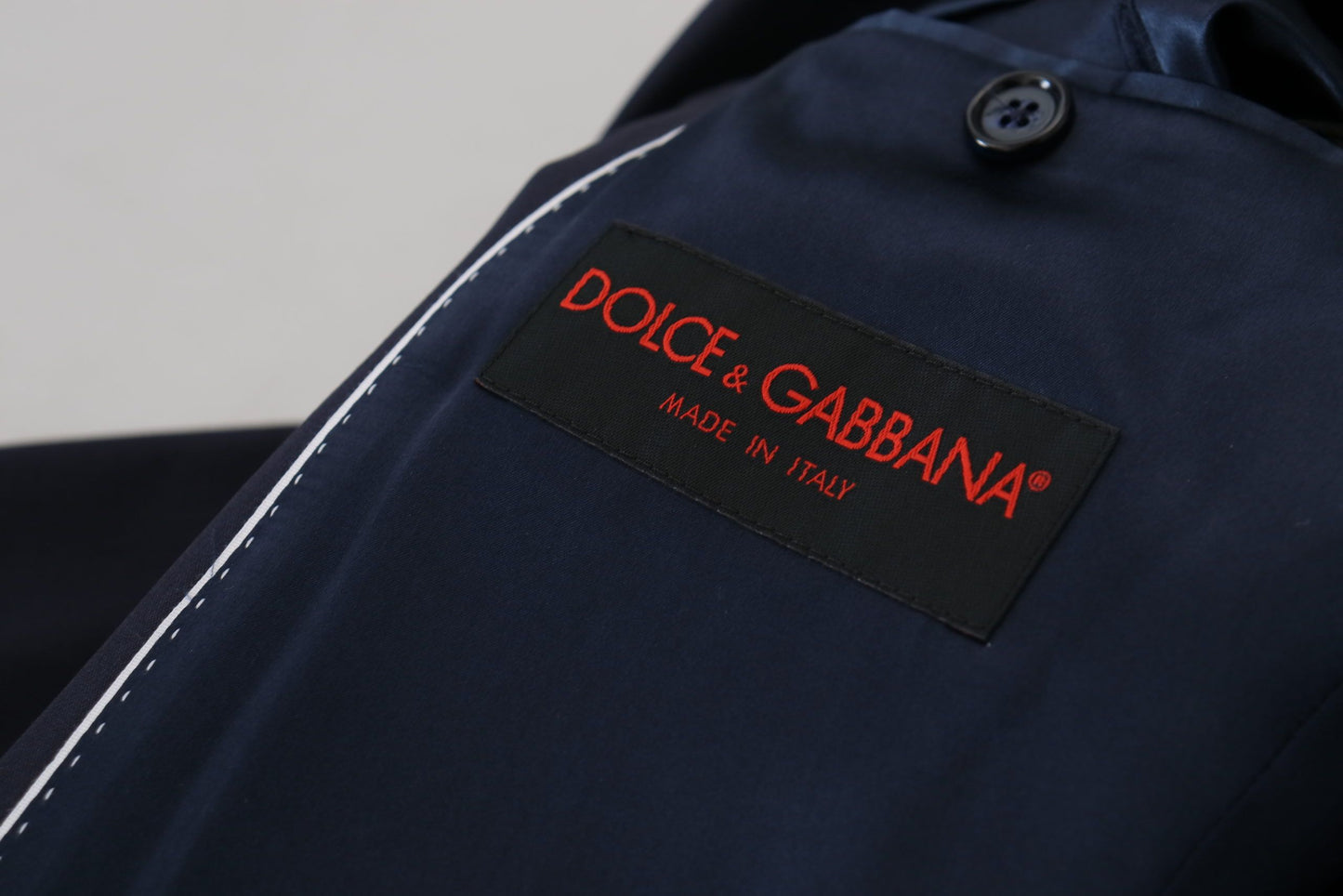 Dolce & Gabbana Blue Wool Single Breasted Coat Blazer