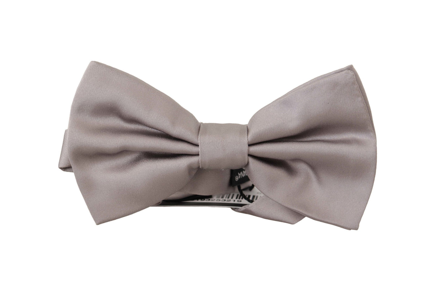 Dolce & Gabbana Elegant Gray Silk Tied Bow Tie