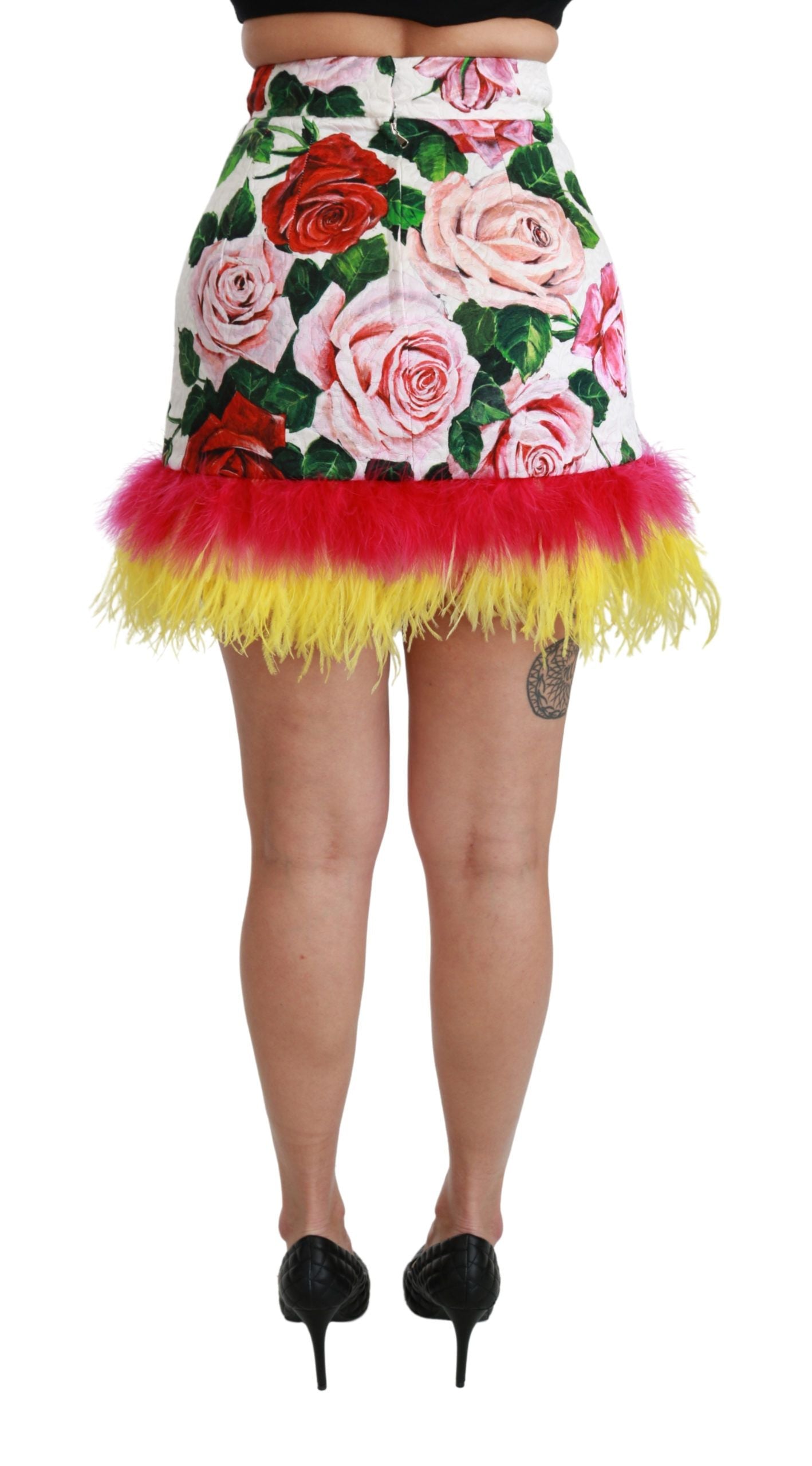 Dolce & Gabbana Floral Elegance High Waist Mini Skirt