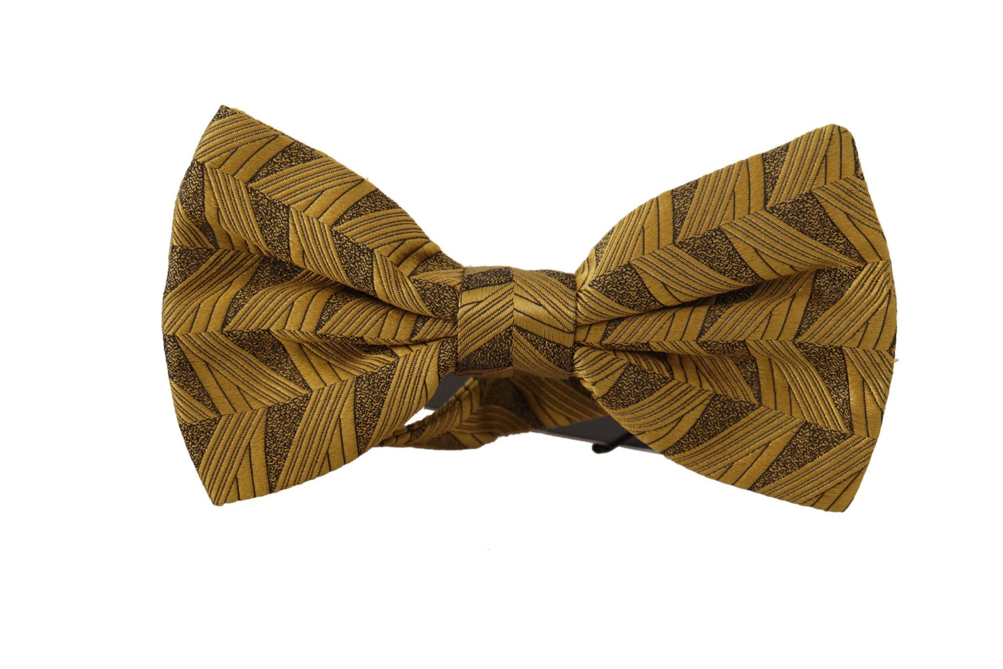 Dolce & Gabbana Elegant Gold Silk Bow Tie