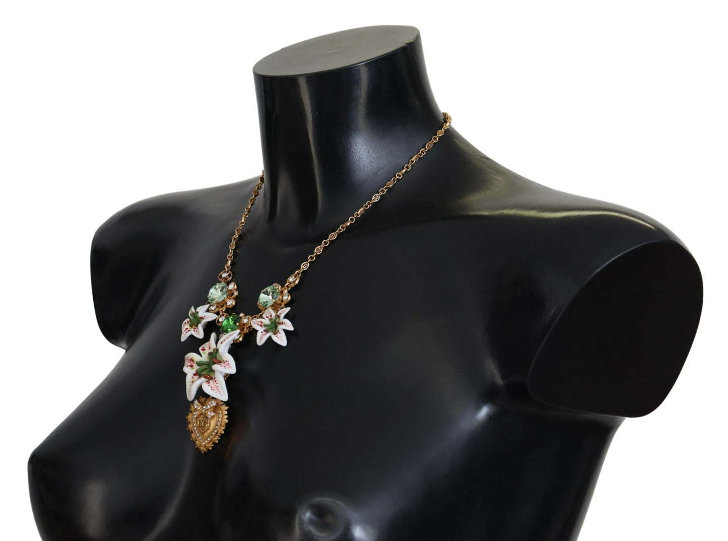 Dolce & Gabbana Golden Lily Flower Pendant Necklace