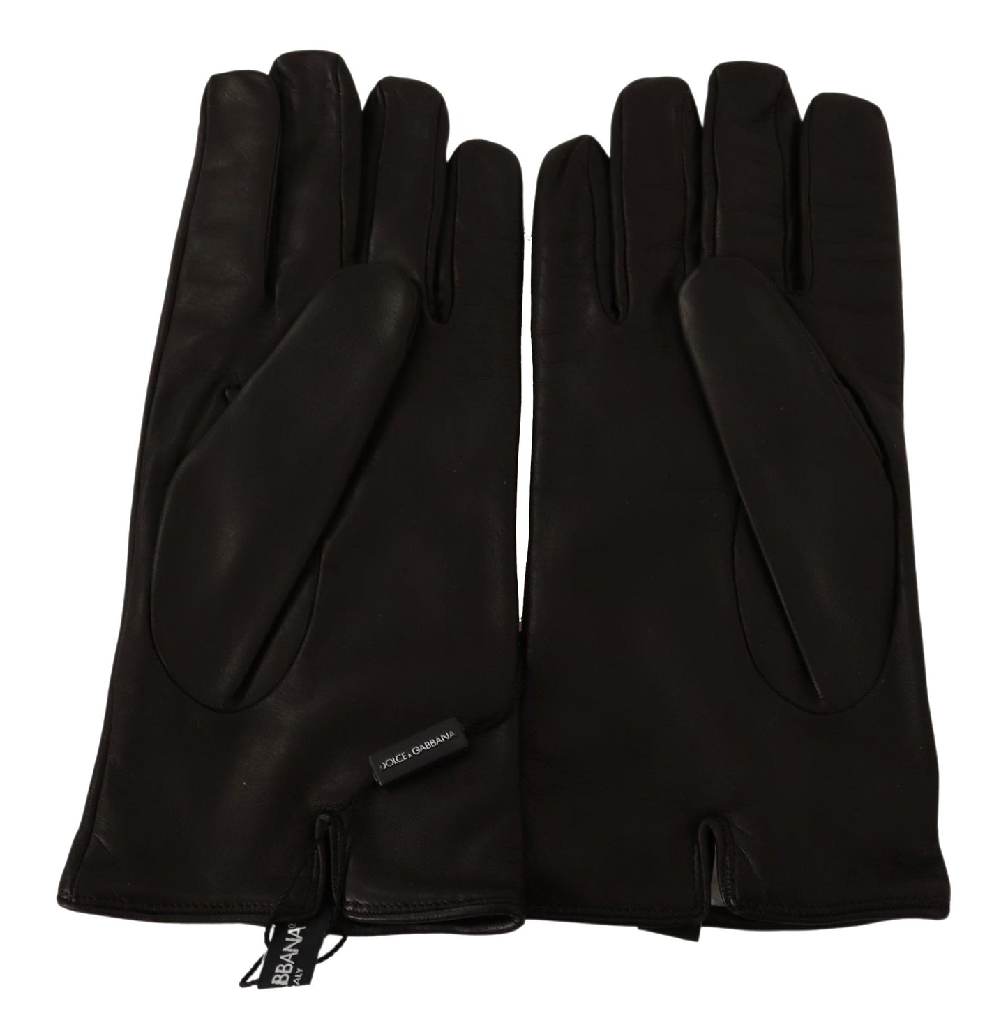 Dolce & Gabbana Elegant Embossed Leather Gloves