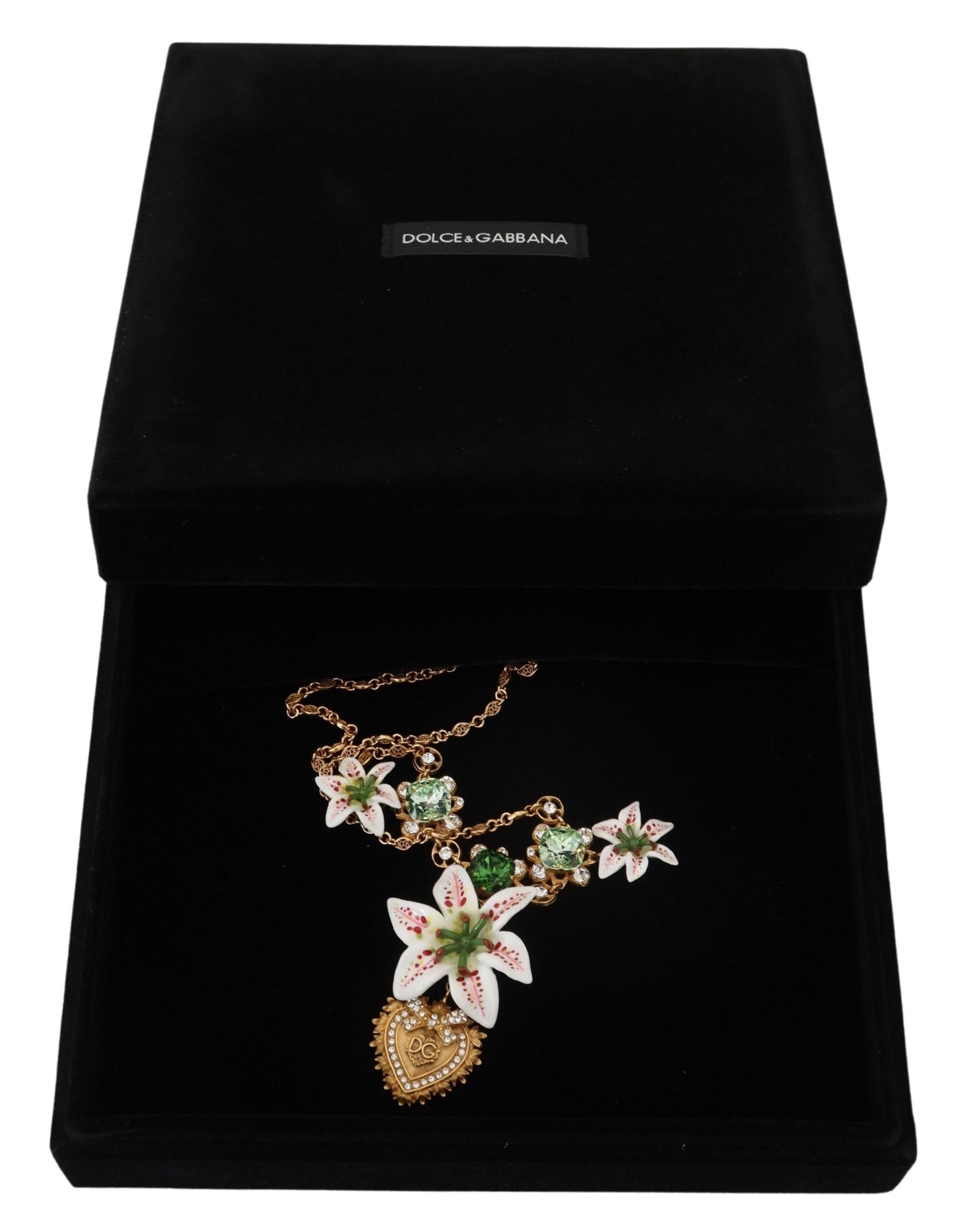 Dolce & Gabbana Golden Lily Flower Pendant Necklace