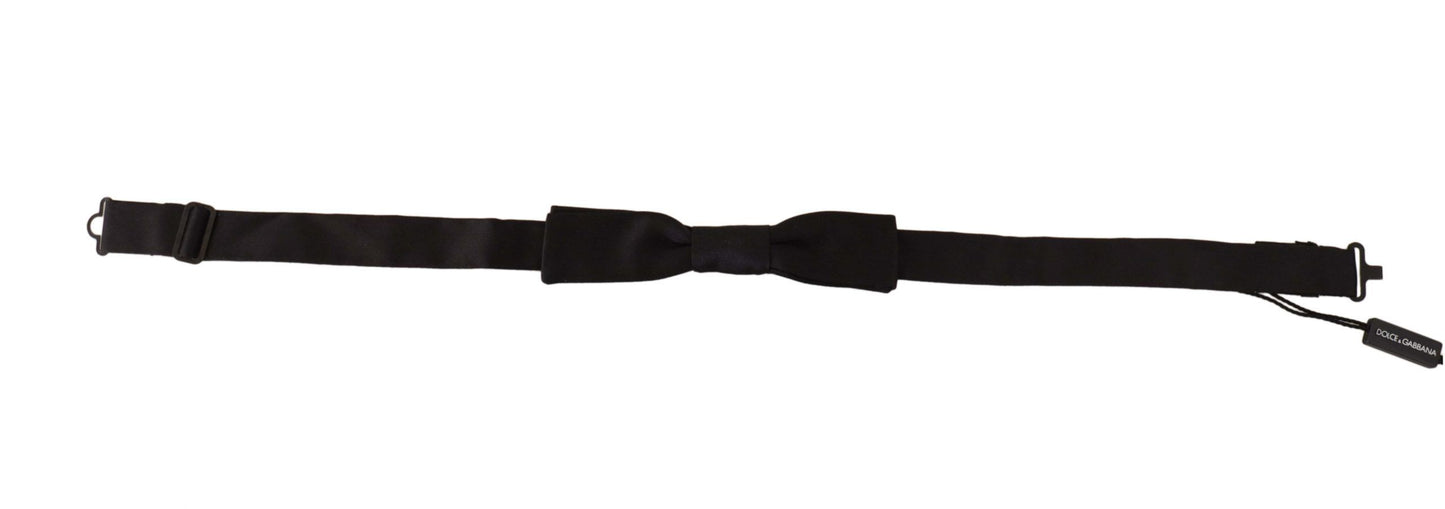 Dolce & Gabbana Elegant Black Silk Bow Tie