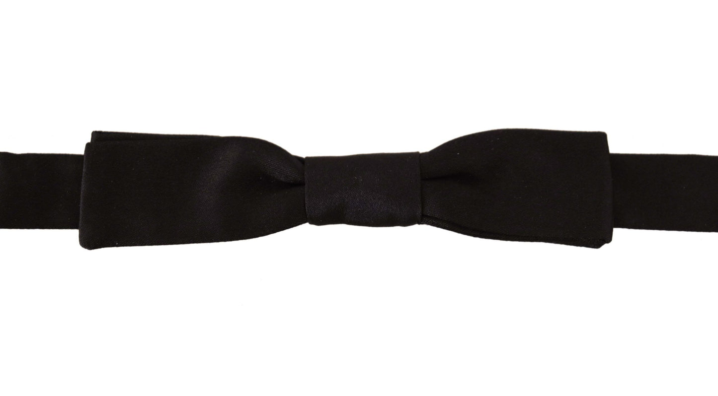 Dolce & Gabbana Elegant Black Silk Bow Tie