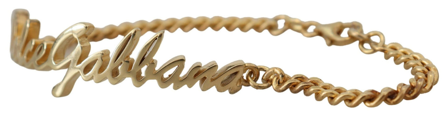 Dolce & Gabbana Elegant Gold-Toned Sterling Bracelet