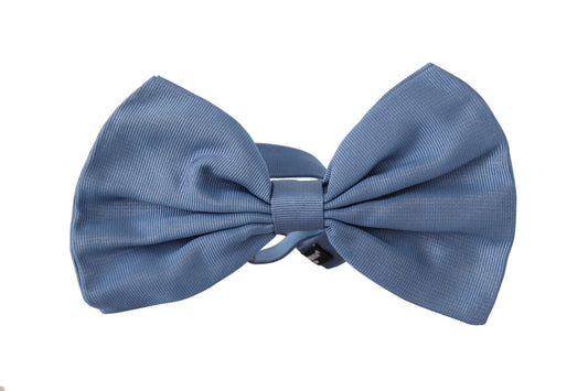 Dolce & Gabbana Elegant Blue Silk Bow Tie