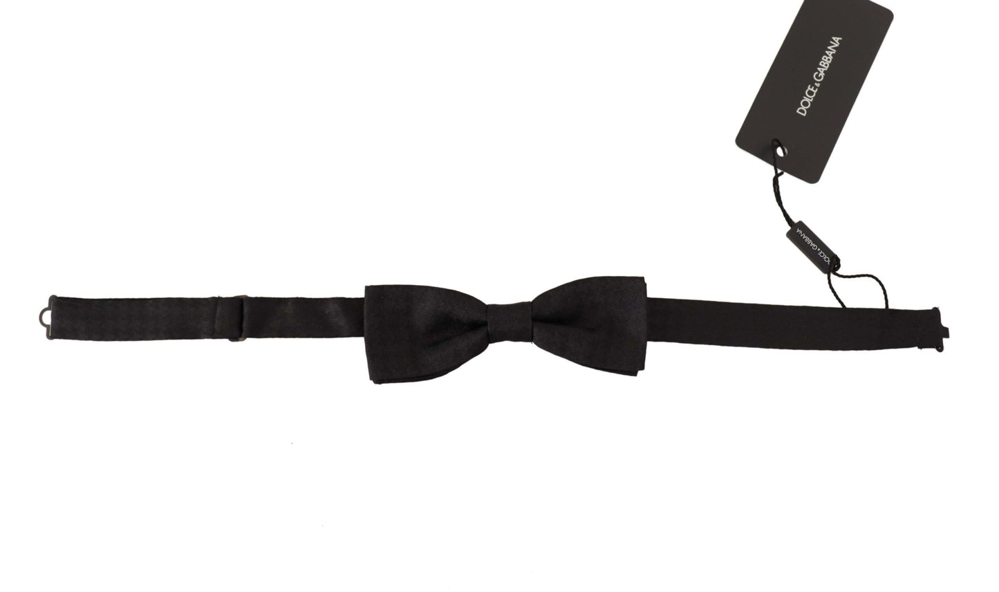 Dolce & Gabbana Elegant Black Silk Bow Tie