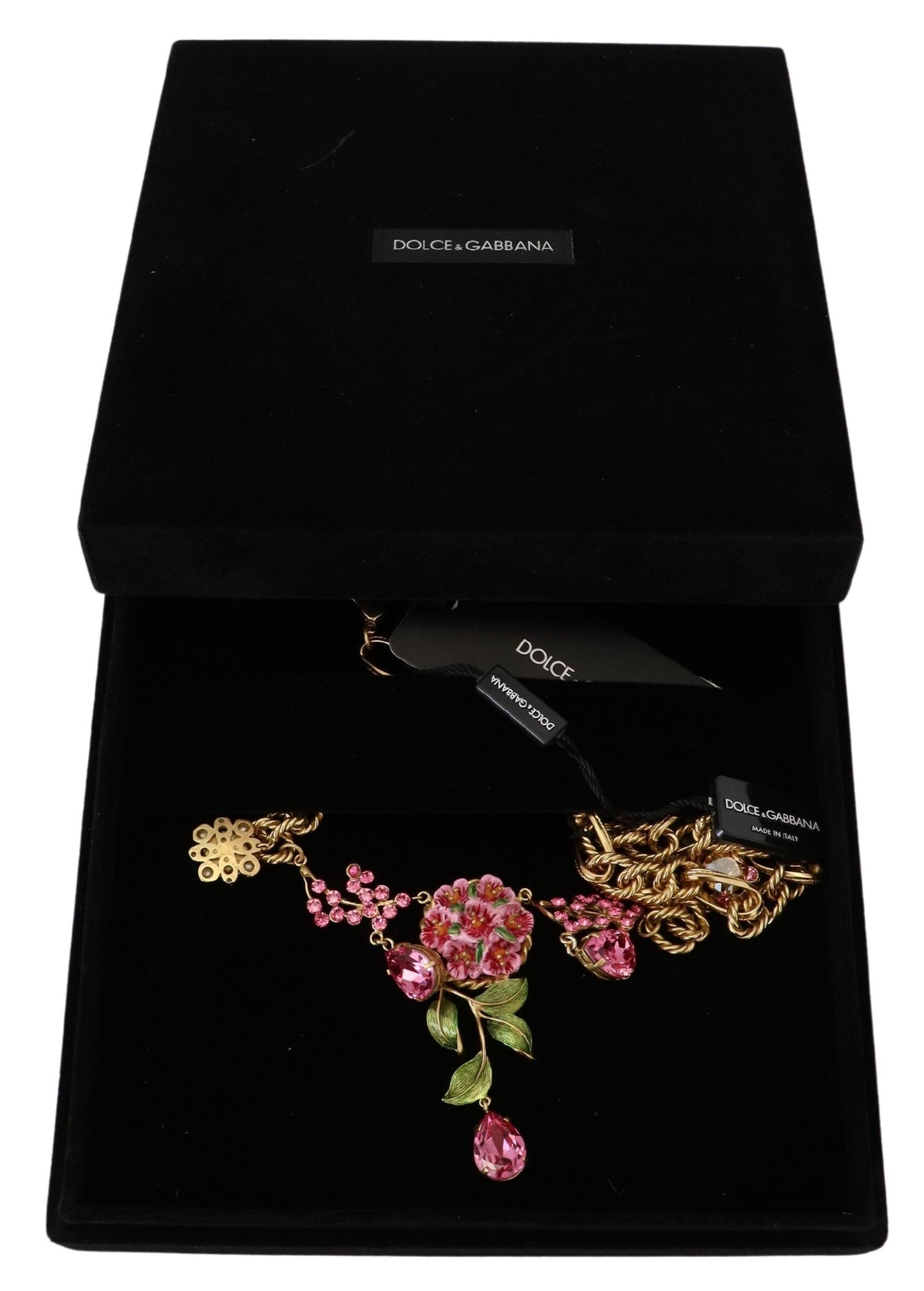 Dolce & Gabbana Elegant Floral Roses Gold-Plated Necklace