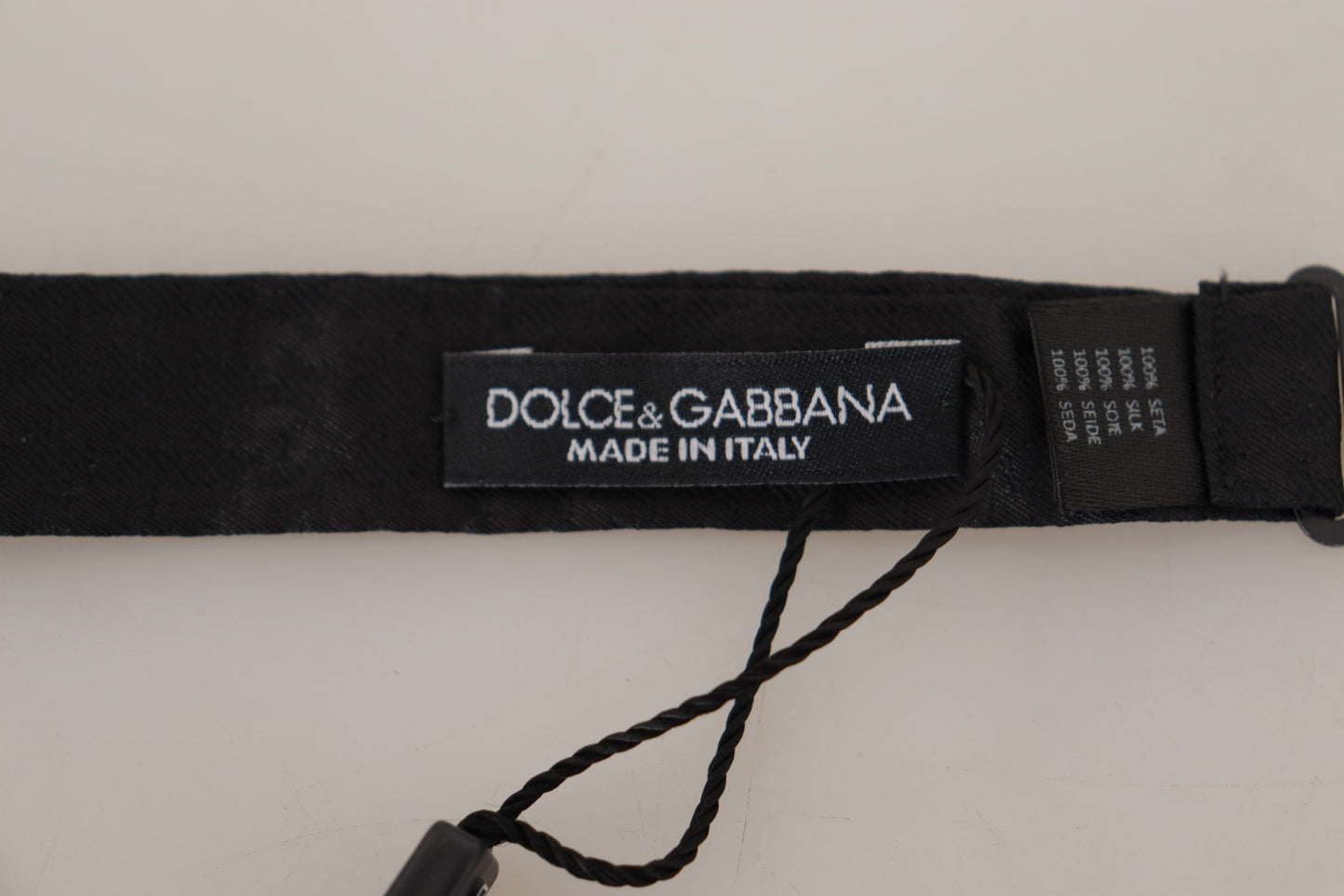 Dolce & Gabbana Elegant Black Silk Bow Tie