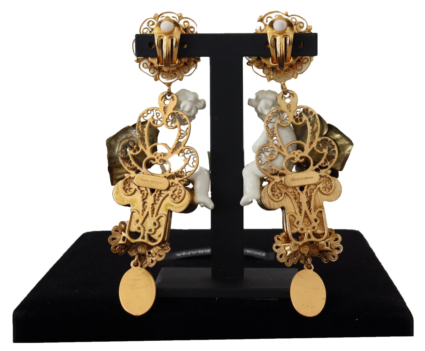 Dolce & Gabbana Elegant Cherub Clip-On Earrings