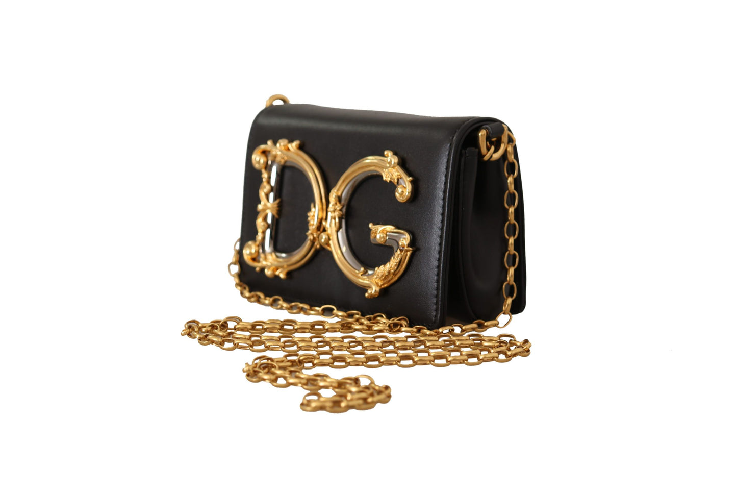 Dolce & Gabbana Elegant Micro Mini Gold Detail Evening Bag