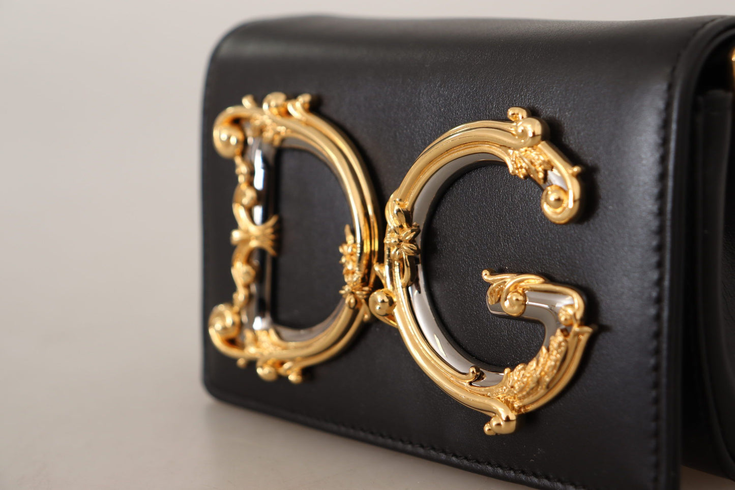 Dolce & Gabbana Elegant Micro Mini Gold Detail Evening Bag